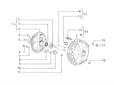 Rear wheel hub